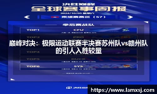 巅峰对决：极限运动联赛半决赛苏州队vs赣州队的引人入胜较量